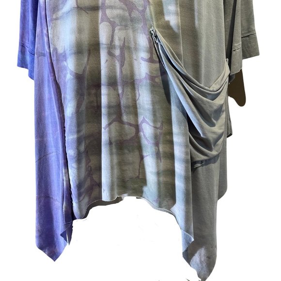 Chic Women's Tunic in Purple and Gray - Picture 3 of 7